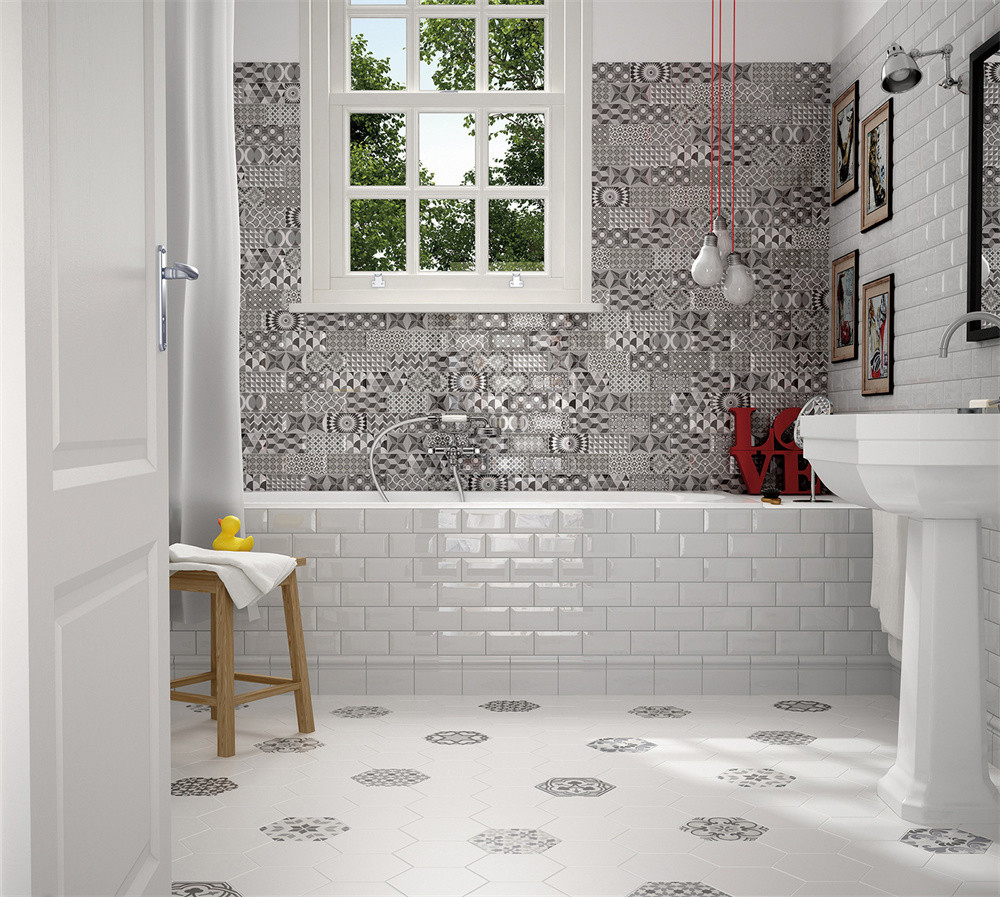 Gray 75x152mm ISO 9001 Indoor Wall Bread Tiles For Kitchen and Bathroom