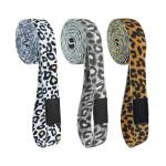 Leopard Print Workout Exercise Booty 208cm Resistance Bands Set For Pilates