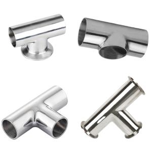 China Custom Tee Tube Connector Stainless Steel 304 316 Tube Fittings Clamp Welding Equal factory