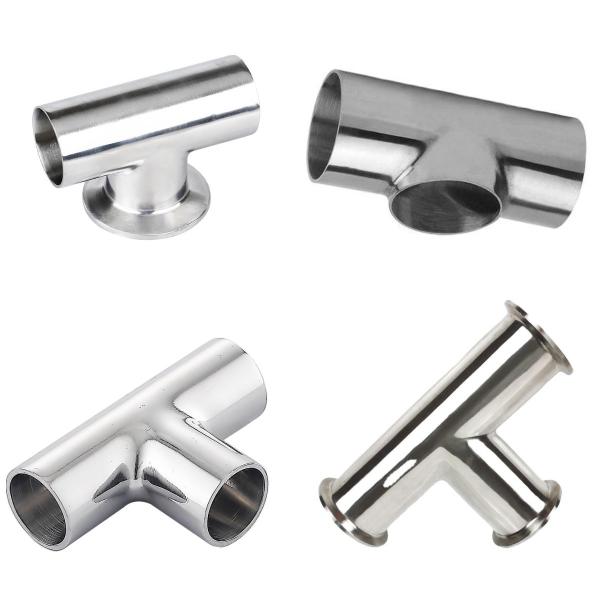 Custom Tee Tube Connector Stainless Steel 304 316 Tube Fittings Clamp Welding