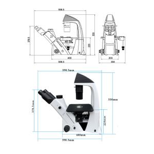 Live Cell Inverted Biological Microscope , Inverted Compound Microscope