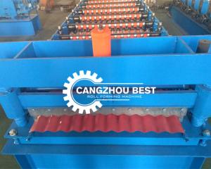China IBR Metal Roofing Pofile Steel Sheet Roll Forming Machine With PPGI / GI Material factory