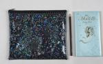 Promotional Clear PVC Plastic Gift Bags , Decorative Floating Glitter Pouch