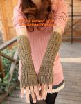 Simple jacquard knitted cotton gloves for baby, Fashion women fingerless gloves