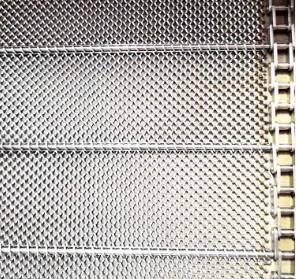China Customized Food Industry Diamond Mesh Steel Plate Conveyor Belt factory