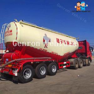 Construction Building Bulk Cement Tanker Semi Trailer With Compressor