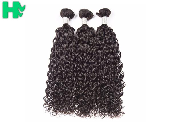 Original Peruvian Human Hair Extension , Natural Wave Virgin Human Hair Weft No