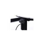 60-72 Inch Black Wooden Recording Studio Table Workstation with Electric Height