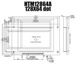 20PIN COG Graphic LCD Module 128x64 Dots Content STN Blue Display