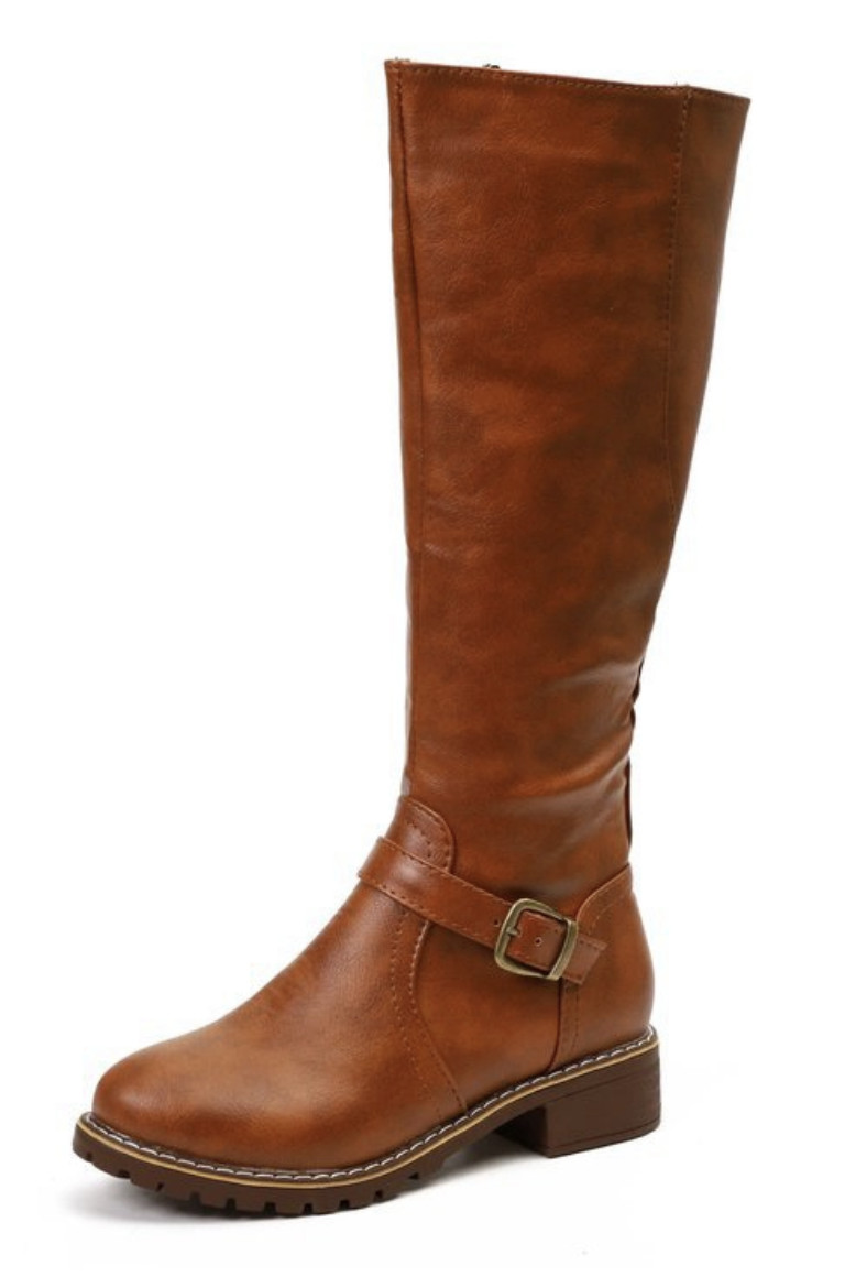 High Heel Women Shoe Boots Mid Calf Height For Autumn Winter
