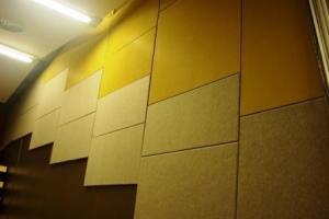 China Studio Room Polyester Acoustic Panels / Sound Absorption Fabric Board factory