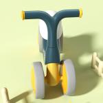 Orange Plastic Baby Walker Balance Car with Silent Roller Skating and Green