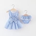 80cm Polyester Summer Children'S Clothing Pink Dress Suit For Baby