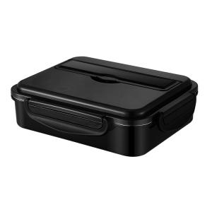 China Large Capacity Metal Bento Lunch Box Black factory