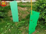 Fireproof Corrugated Plastic Tree Guards Green Triangular 300gsm