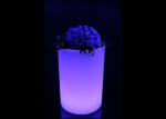 Multi Color LED Illuminated Furniture 240V Light Up Flower Pots PE Coated