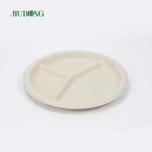 China Bread Sugarcane Bagasse Disposable Plate Biodegradable round shape factory