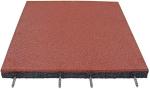 20"X20"X1" Interlocking Tiles Red Heavy Duty Rubber Horse Exercise Mats, Non
