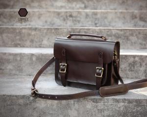 China Coffee Color Handbags Tan Handbags High Quality Italian Leather Handbags factory