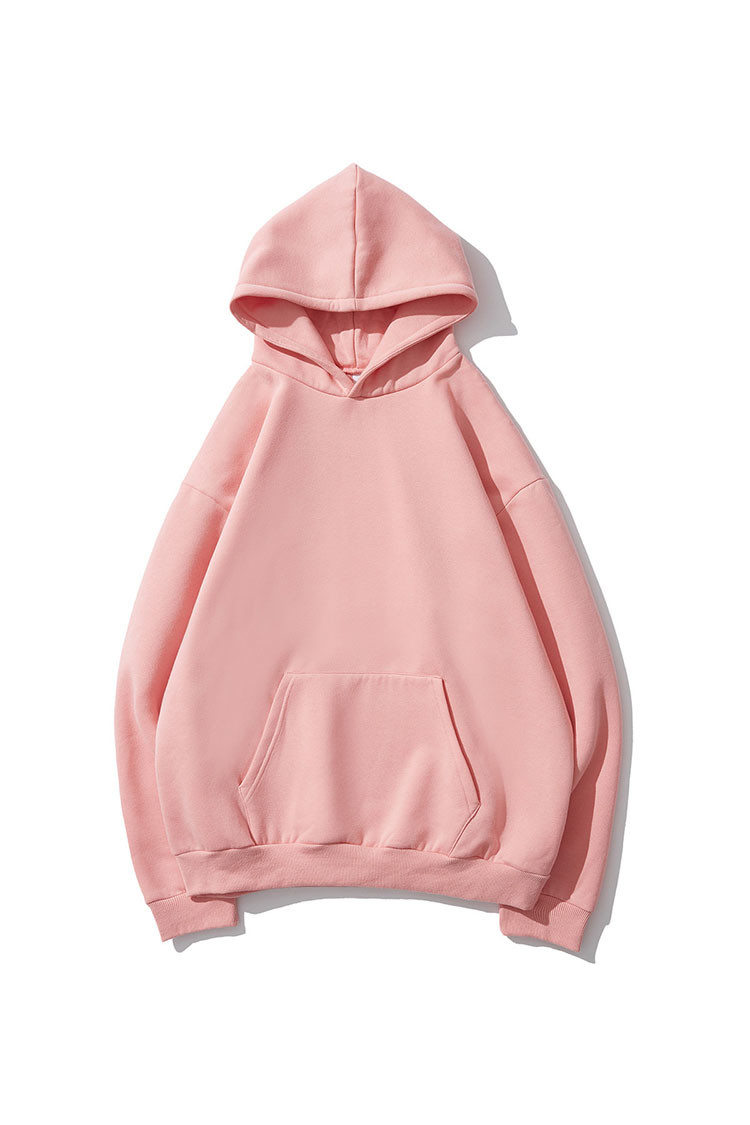 Embroidery Drawstrings Unisex Oversized Plain Cotton Hoodies
