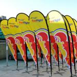outdoor flying banner promotion custom printed advertising knife type teardrop
