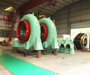 China Customized Air Cooled Water Turbine Generator with Stainless Steel Runner 450-1000 RPM factory