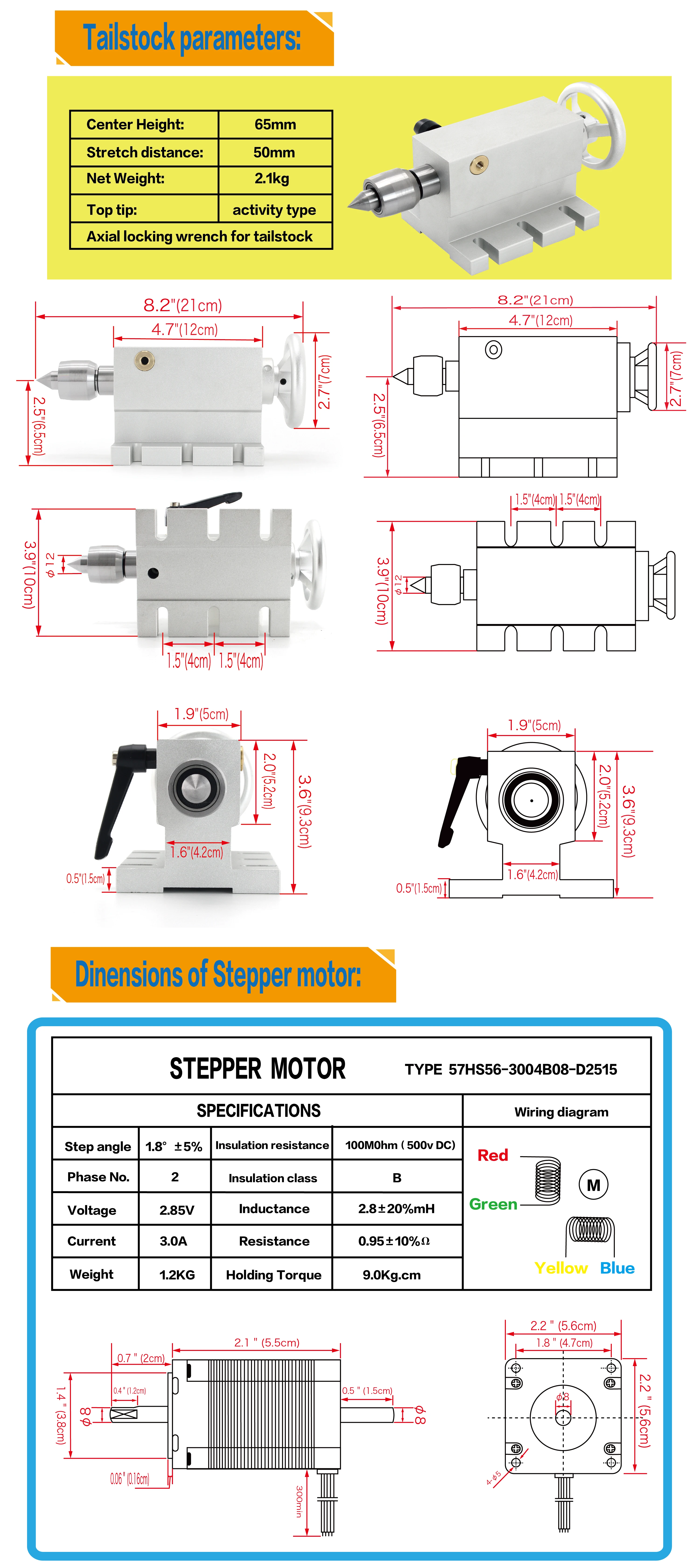 4th CNC Rotary Axis Tailstock Gapless