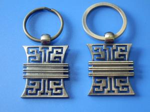 China Hollow design keychains, keyfolders, keyfinders, 3D Leather Keychain, metal keychai factory