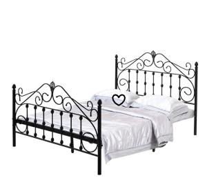 China Single Metal Folding Bed Knock Down Structure Home Furniture factory