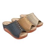 BS072 Amazon 2021 Rhinestone Flower Ladies Roman Slippers Car Stitching Beach