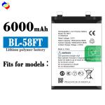 6000mAh 3.91V BL-58FT Lithium Polymer Battery for Tecno Mobile Phone Replacement