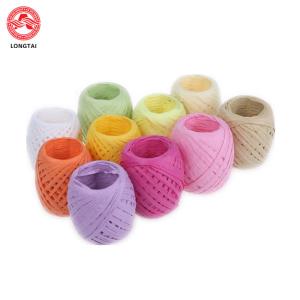 China 2-3Cm Unfolded Width Formaldehyde Paper Raffia Rope For Craft Colorful factory