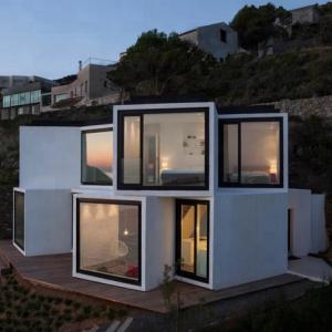 China One Story Two Bedroom Prefabricated villa Building Steel Structure Prefab House factory