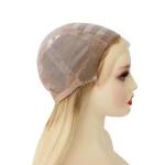 Anti-slip Soft Silicone Base Cap Medical Wig 18 Inches Long 100% RAW Human Hair
