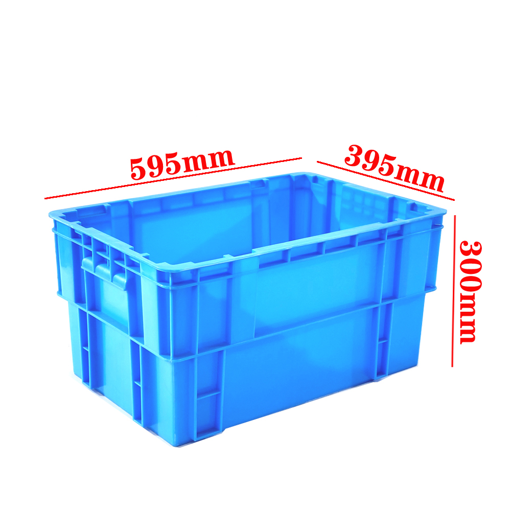 Wine Stackable Milk Crate Storage 595x395x300mm Warehouse Transport Foldable