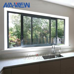 China Guangdong NAVIEW Single Pane Horizontal Storm Sliding Glass Aluminum Profile Window From China factory