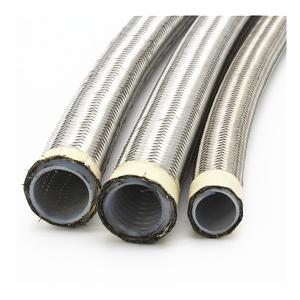 China 3/4'' PTFE Convoluted Hose With SS304 Over Braided factory