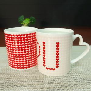 China Unique Square 300 Ml Eco Friendly Mugs With Spoon / Lid , Height: 9.5cm factory