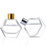 80ml Empty Hexagonal Glass Reed Diffuser Clear Glass Aroma Bottle