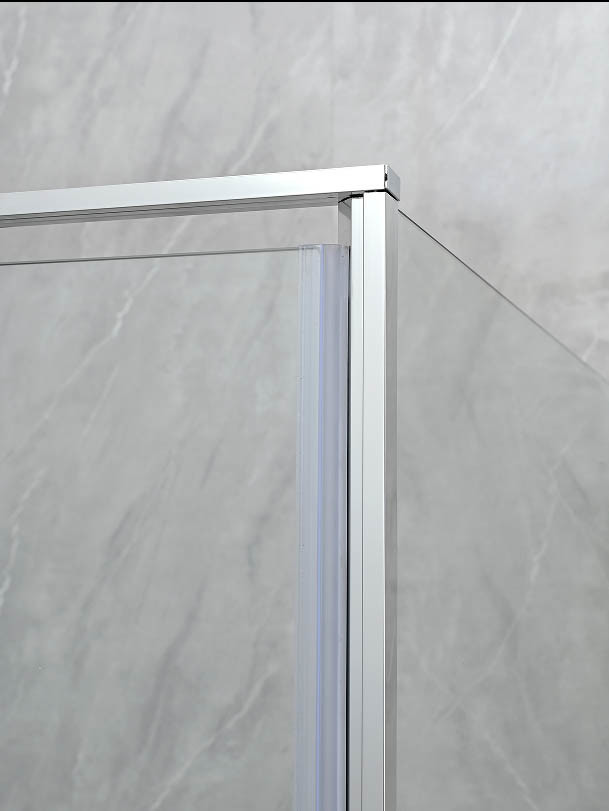 Square Shower Enclosures 6/8mm Tempered Glass And Chromed Alum Frame