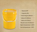 5 Gallon White Plastic Buckets With Lid Plastic-Paint-Bucket For Your Production