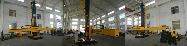 Motorized Moving Rotation Column and Boom Welding Machine With Electric Cross Slides