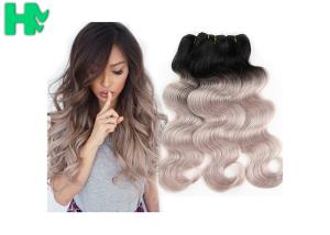 China 16 Inch Brazillian Human Remy Hair Extensions , Black Body Wave Hair factory