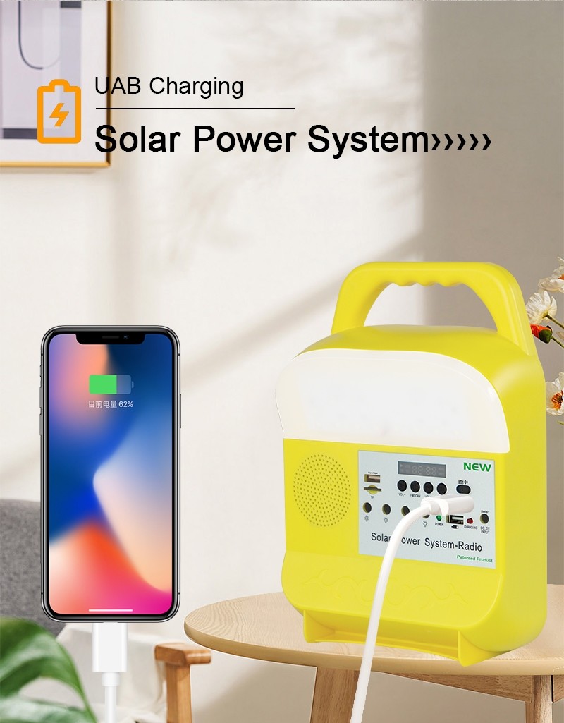 SRE - 6820 Solar System Energy Generator Emergency Power Supply Camping Portable