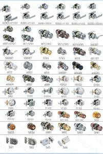 China Surface Mounted Cylindrical Knob Door Lock in Satin Nickel Finish for Hotel Bathroom factory