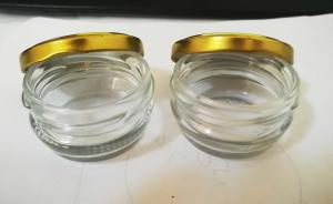 China 1oz 30gram high transparent glass caviar jar with metal screw lid factory