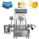 6 Heads Linear Plastic Glass Bottle Carbonated Drink Liquid Filling Machine Line