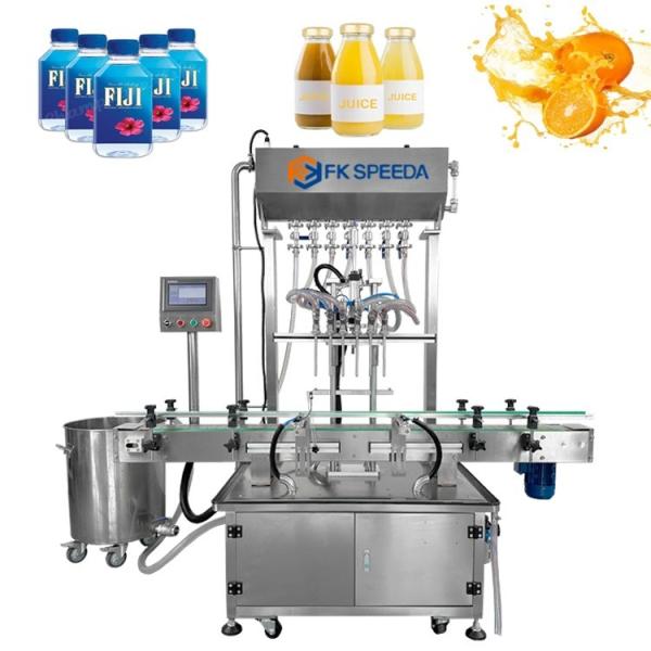 6 Heads Linear Plastic Glass Bottle Carbonated Drink Liquid Filling Machine Line