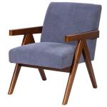 Designed Genuine Leather and Solid Wood Armchair Chair for Customized Practicali