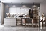 Customized Modern Kitchen Cabinet / Solid Wood With MDF Door